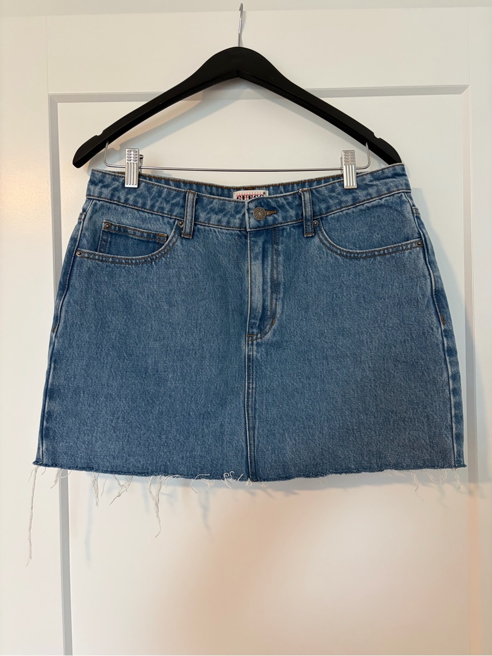 Guess Women's Blue Denim Mini Skirt